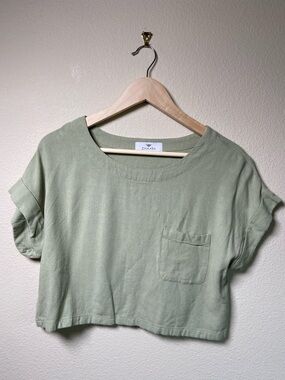 Zahara Linen Blend Crop Top